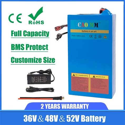 Caomm Electric Bike Battery Pack With Charger V V V Lithium