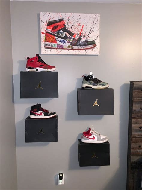 Layton’s Jordan Wall | Shoe room, Shoe wall, Shoe boxes on wall