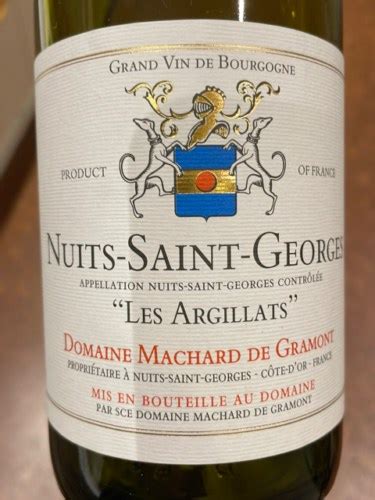 2018 Domaine Machard De Gramont Nuits Saint Georges Les Argillats