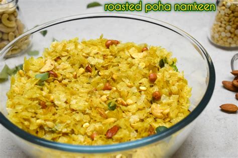 Roasted Poha Chivda Poha Namkeen Recipe Viniscookbook