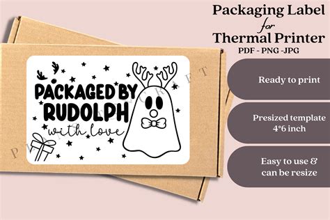 Packaged By Rudolph Label Thermal Graphic By Planstocraft Creative