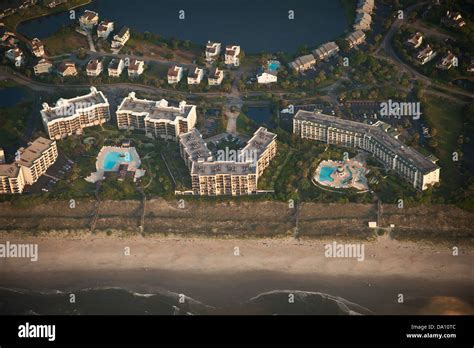 Aerial Wild Dunes Resort Isle Of Palms Sc Stock Photo Alamy