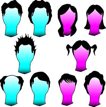 Hairstyles Vector Silhouette Haircut Mullet Trim Vector Haircut