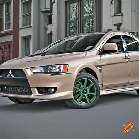 Mitsubishi Lancer Sedan In Dune Beige Color With Blacked Out Front