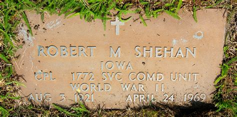 Robert Martin Shehan 1921 1969 Find A Grave Memorial