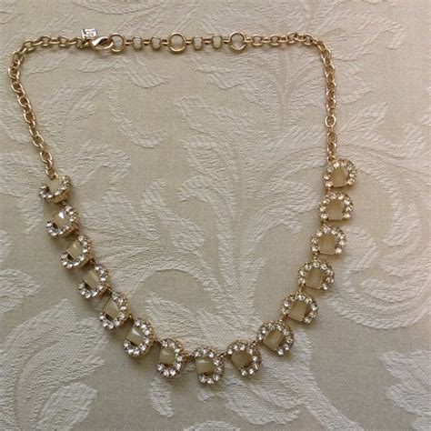 Banana Republic Jewelry Banana Republic Necklace Gold Crystal Pale