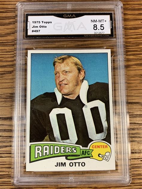 1975 Topps Jack Tatum 70 Jim Otto 497 Oakland Raiders Graded 8 8 5