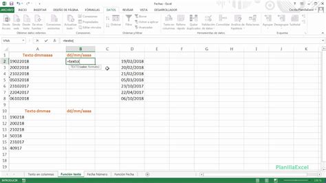 Como Convertir Texto En Fecha En Excel Youtube