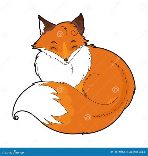 Vector Image Of A Cute Fox Design Isolated On A White Background Stock