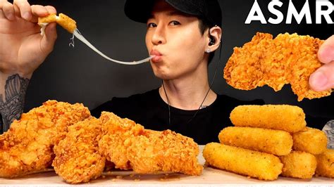 Asmr Chicken Tenders Cheese Sticks Mukbang No Talking Eating Sounds