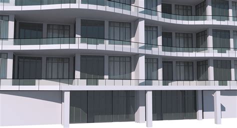 Edificio De Apartamentos Moderno Modelo D Max Fbx Obj Ds