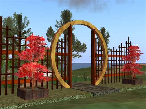 Second Life Marketplace Japanese Moon Gate 2 Cherry Blossom Maple