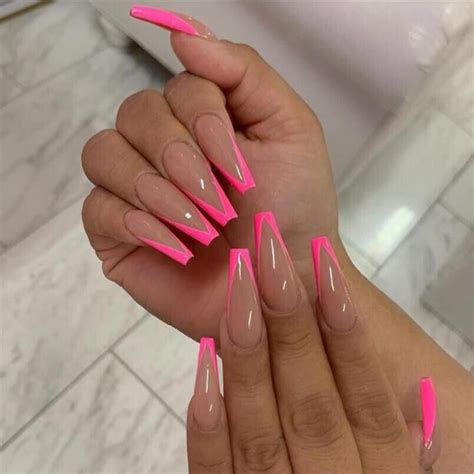 Pink French Tip Nail Designs