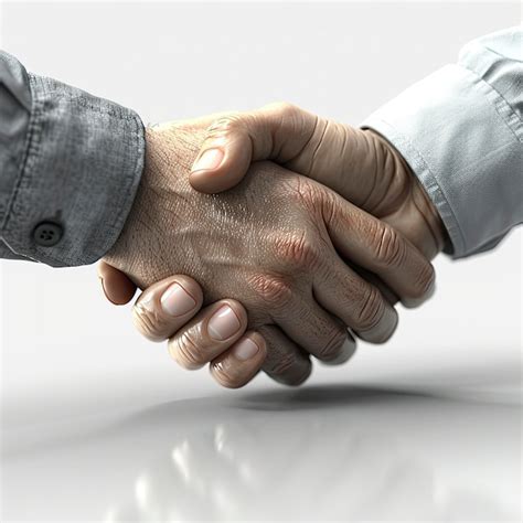 Premium Photo Illustration D Handshake Conclusion Business