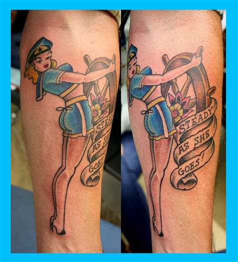 sailor girl tattoo | Sailor jerry tattoos, Tattoos, Pin up tattoos