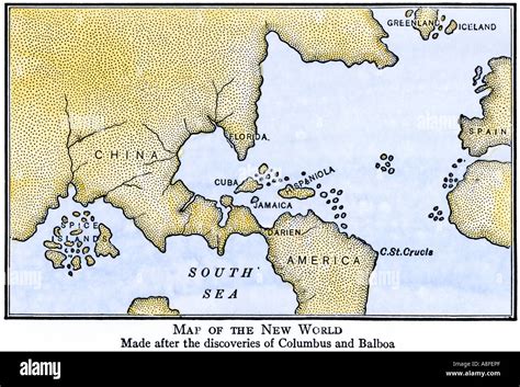 New World map showing South America attached to Asia as assumed after ...