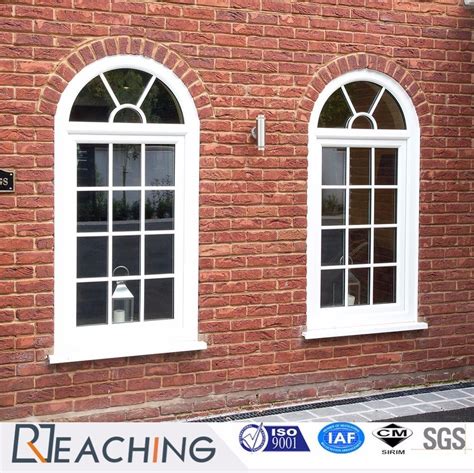 Conch Profile Amercian Style UPVC PVC Arch Form Plastic Fixed Window