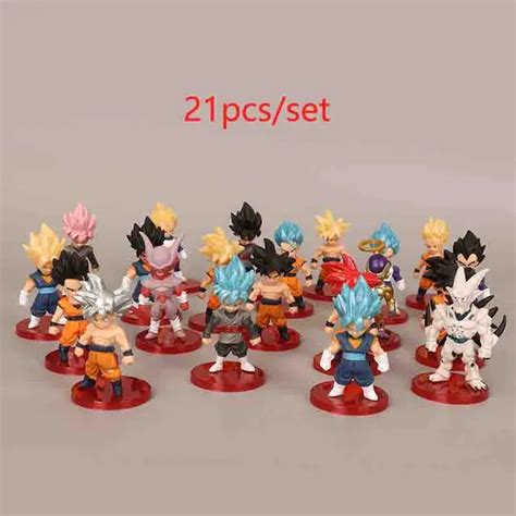 Chibi Gashapon Figura de acción de Dragon Ball Super Son Goku Vegeta