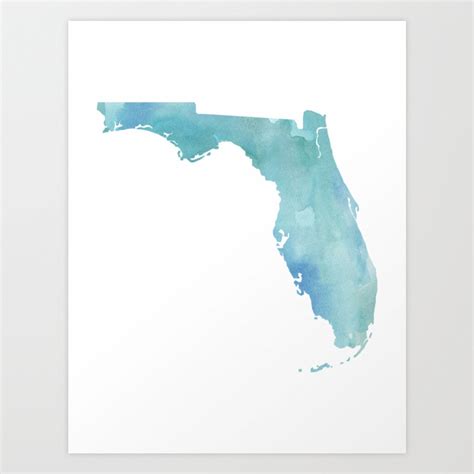 Watercolor Florida Map | Printable Maps