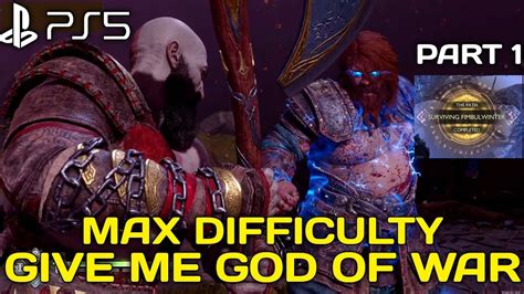 PS5 GOD OF WAR RAGNAROK Max Difficulty Gameplay Walkthrough Part 1