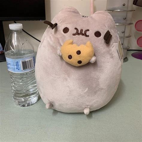 Pusheen Cat Plush Holding Cookie Pusheen Stuffed Animal Pusheen Cat