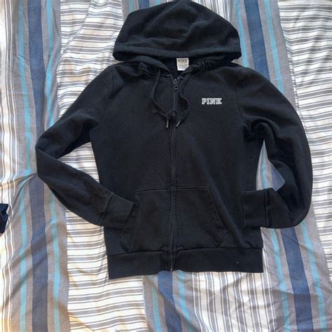 Pink Black Hoodie Depop