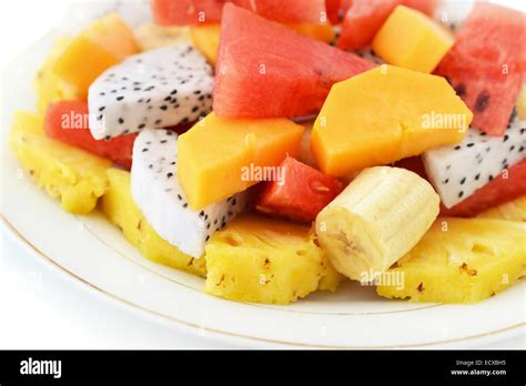 tropical fruits mango pineapple  res stock photography  images alamy