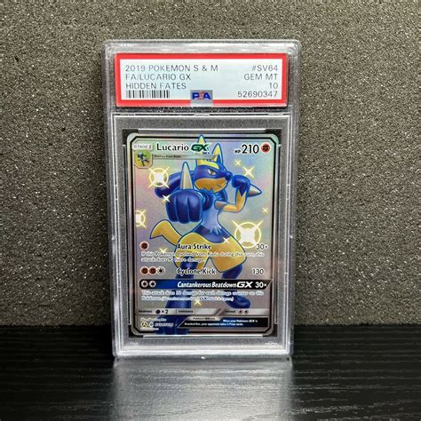 Mavin Pokemon Sun Moon Hidden Fates Full Art Lucario Gx Sv Psa