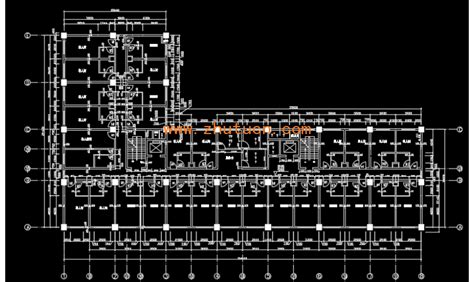 洛阳6000平米6层框架结构宾馆建筑结构施工图（毕业设计） 宿舍公寓宾馆旅馆课设 建筑物钢结构课设 课程设计毕业设计 图纸 筑图网