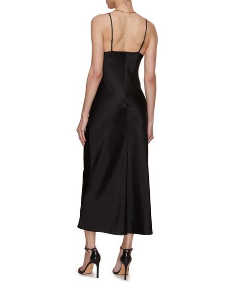 Alexander Wang Slip Gown With Nameplate Chain In Black Lyst