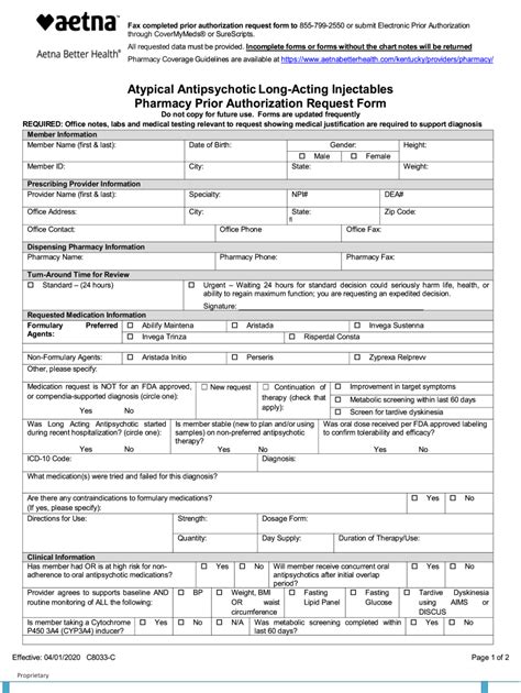 Fillable Online Atypical Antipsychotics Long Acting Injectable Request