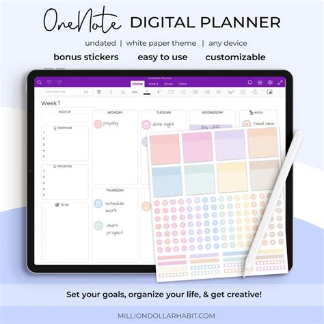 How To Use Onenote For Your Digital Planner Planner Template Digital