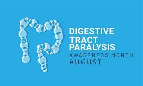 August Is Digestive Tract Paralysis Awareness Month Background Banner