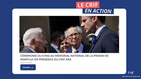 Le Crif en action Cérémonie du 8 mai au Mémorial national de la