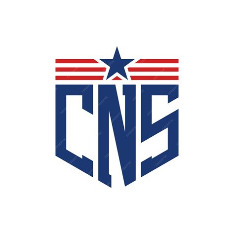 Premium Vector Patriotic Cns Logo With Star And American Flag Straps