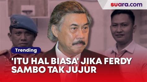 Komentar Eks Hakim Agung Apabila Ferdy Sambo Tak Jujur Video Dailymotion