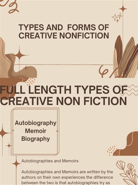Types And Forms Of Creative Non Fiction Pdf Creative Nonfiction