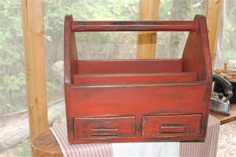 Old Fashioned Handmade Wooden Tool Box Rustic By Dairymaids