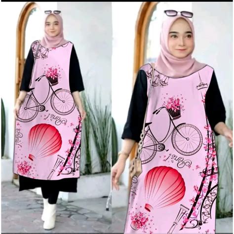 Jual Long Tunik Wanita Dewasa Tunik Dress Oversize Ld Tunik Viral