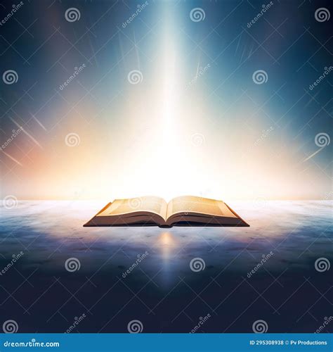 Magic Book Lights Coming From An Open Book Stock Photo Image Of