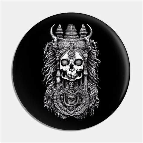 Ancient Mystic God of Death Tattoo Design - Death - Pin | TeePublic