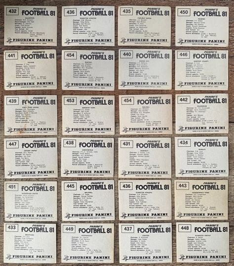 24X 1981 ORIGINAL UNUSED PANINI FOOTBALL 81 STICKERS COMPLETE SET OF