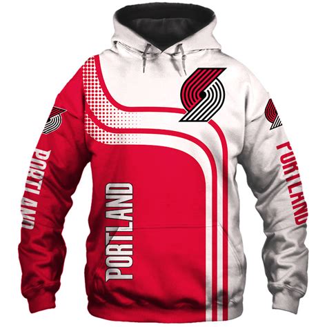 Portland Trail Blazers Hoodie 3d Cheap Basketball Sweatshirt For Fans