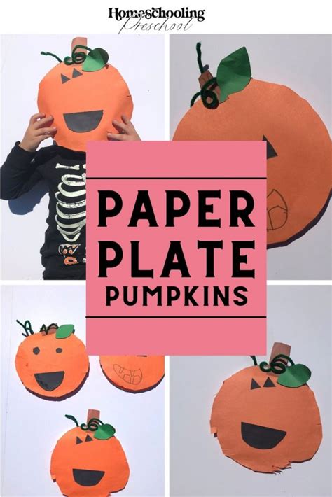 Paper Plate Pumpkins - Homeschooling Preschool