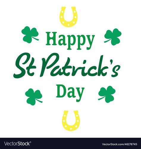 Happy Saint Patricks Day Royalty Free Vector Image