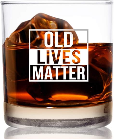 Old Lives Matter Vaso de whisky escocés de 11 onzas divertido regalo