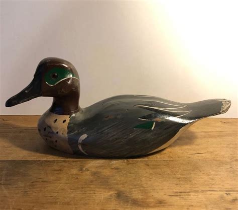 Sold Price Wooden Green Wing Teal Duck Decoy Invalid Date CDT