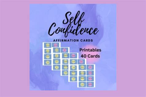 Self Confidence Affirmation Cards Graphic By Lifes Amazing Journey