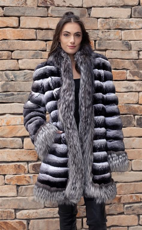 Empress Chinchilla With Silver Fox Trim Sitka Fur Gallery