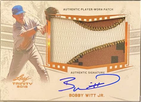 2019 Leaf Trinity Bobby Witt Jr Patch Auto Aaron M Flickr